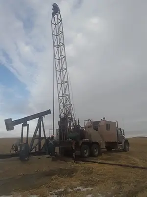 Shmittys Shwabbin swab rig on site